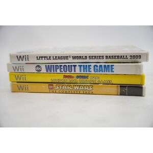Wii Video Game Bundle Little League, Mario Sonic, Wipeout, Lego Star Wars
